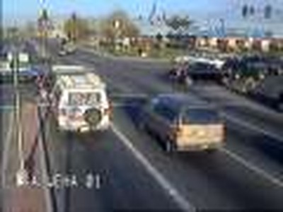 Watch the car in lane 4