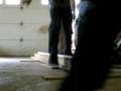 me and my friend heelying and grinding