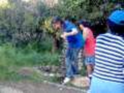 prank on a church hike