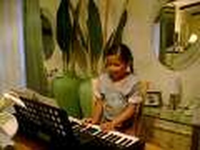 Younger Me Playing My Keyboard.