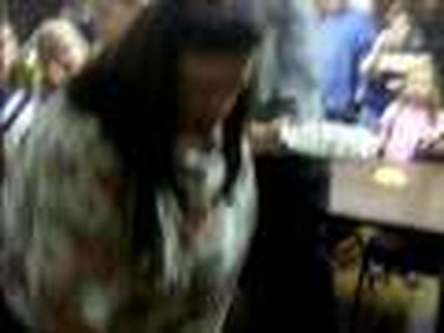 Youth Pastor taking a pie.
