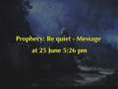 Prophecy: Be quiet! - Fix our eyes on Jesus Part 5