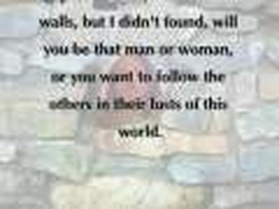 Prophecy: I asked a man