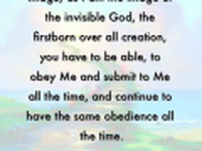I am the same - a word from Lord Jesus