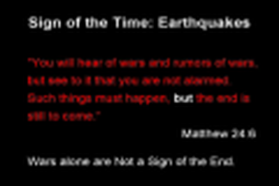 Sign of Our Time: Earthquakes and More Earthquakes