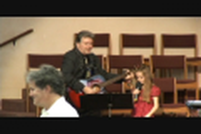 Maddy and Daddy singing "You Are Worthy of Our Praise"!