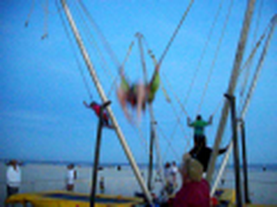 Grace double back, forward flip on trampoline
