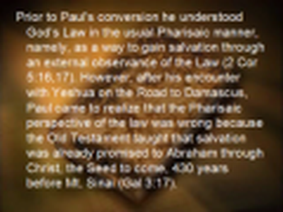 The Apostle Paul Says pt 9 of 9