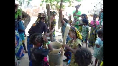 Pounding millet