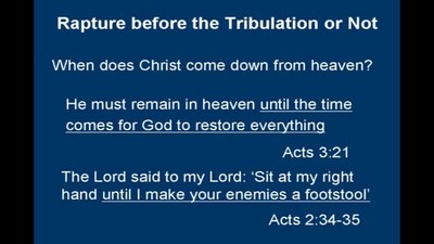 Is the Rapture before the Tribulation or Not?