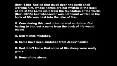 A Quiz for My Arminian Friends