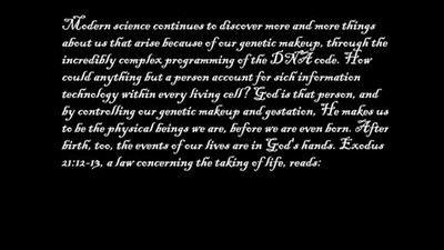 God's Sovereign Control Over Every Indiviual Human Life