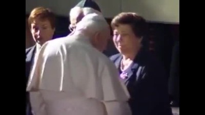 Pope John Paul II meets Holocaust survivors