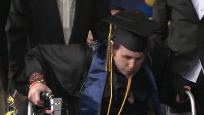 Paralyzed Student Walks Across Graduation Stage