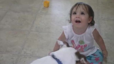 Baby + Dog + Bubbles = ADORABLE