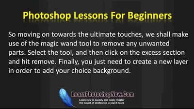 Adobe Photoshop Lessons For Newbies - Different Ways To Eliminate A Background From A Graphic