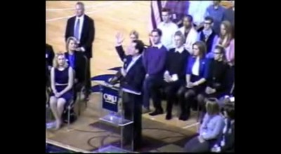 Rick Santorum at ORU on Feb. 9, 2012