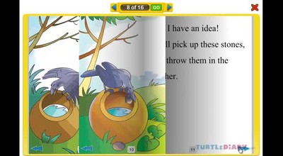 The Thirsty Crow - Interactive Stories for Kids at www.turtlediary.com