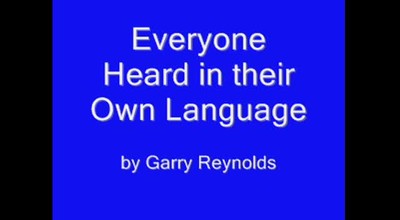 Everyone heard them in their own language by Garry Reynolds