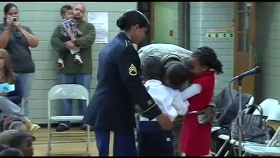 Military Parents Surprise Children at School