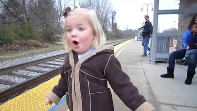 Little Girl Has Delightful Reaction to Riding a Train for the First Time