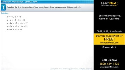 Class 10,Math,General term