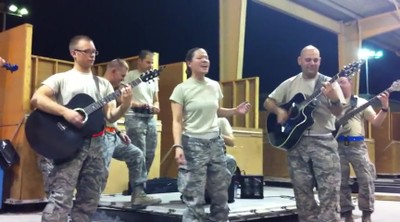 U.S. Soldiers Sing Adele's Rolling In the Deep - AMAZING!!!