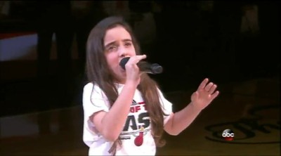 Little Girl Stuns NBA Arena With Her National Anthem Performance