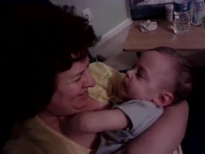 Timothy giving mommy kisses