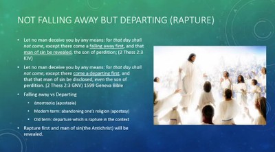 Falling Away or Departing(Rapture)? Rapture Preparation - Dr New Hope 