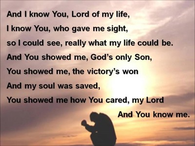 “YOU KNOW ME” – music & lyrics by Earl Yamada © 2012