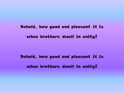 Psalm 133 - Behold, How Good And Pleasant It Is! - By The Graceniks