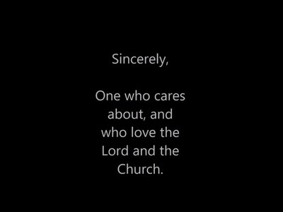 To the Church at Large