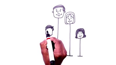 How To Draw Happy Family - Step By Step