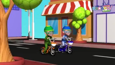 Nursery Rhymes and Songs for Kid - Cycling on the street | Kachy TV Nursery Rhymes - Kids Songs.