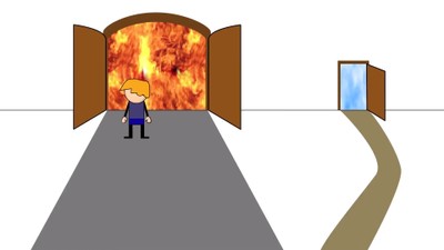 The narrow and the wide Path (BibleCartoon.net)