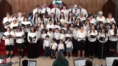 Iglesia Evangelica Pentecostal. Alabanza coro de la iglesia junto a coro de niños(2). 23-09-2018