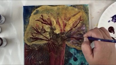 Grateful Prayers In Her Roots by Artist Cherie Burbach