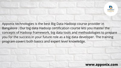 No.1 Hadoop Training in Bangalore