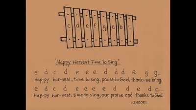 "Happy Harvest" same melody as "Mary Had A Little Lamb"