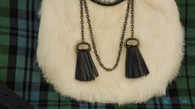 Black & White Rabbit Sporran | Scottish Kilt