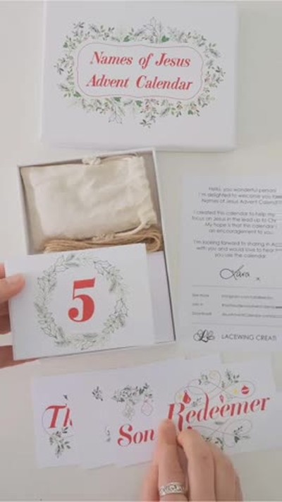 Unboxing the Names of Jesus Advent Calendar