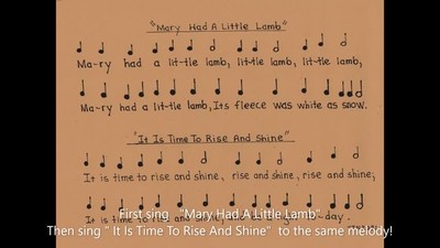 "Mary Had A Little Lamb"  "It Is Time To Rise And Shine"  has same melody