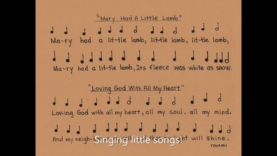"Loving God With All My Heart"     same melody as      "Mary Had A Little Lamb"