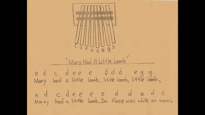 Mary Had A Little Lamb, thumb piano, kalimba