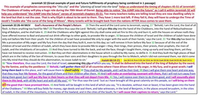 Jeremiah 32 a great example of past and future fulfillments