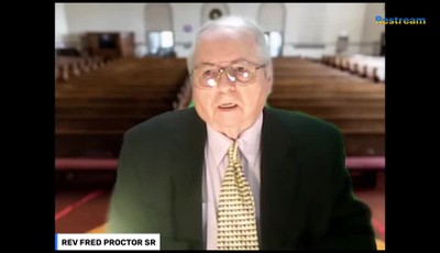 Rev Fred Proctor  at  Brighter Day Baptist Church