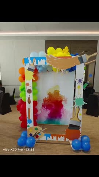 Vibrant Art Attack Theme Decoration in Bangalore | Book My Balloons