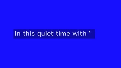 In This Quiet Time With You