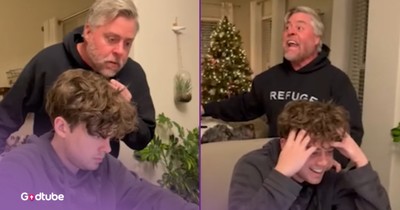 Father Cries, Screams And Jumps For Joy After Son Accepted To New York School